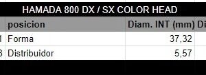 Juego de Rodillos HAMADA 800 DX / SX COLOR HEAD