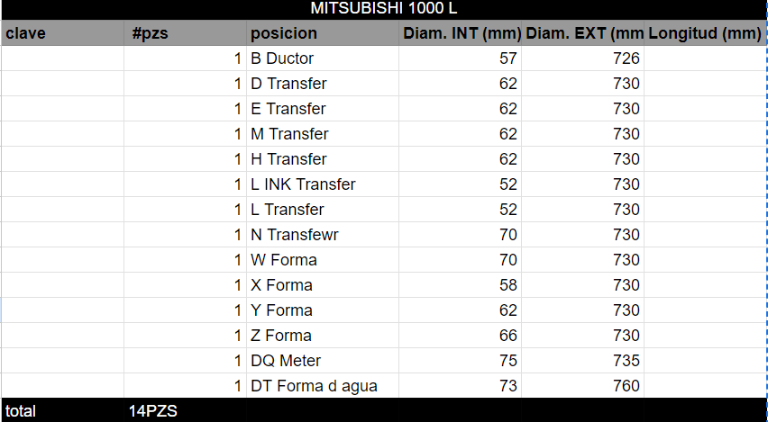 MITSUBISHI 1000 L