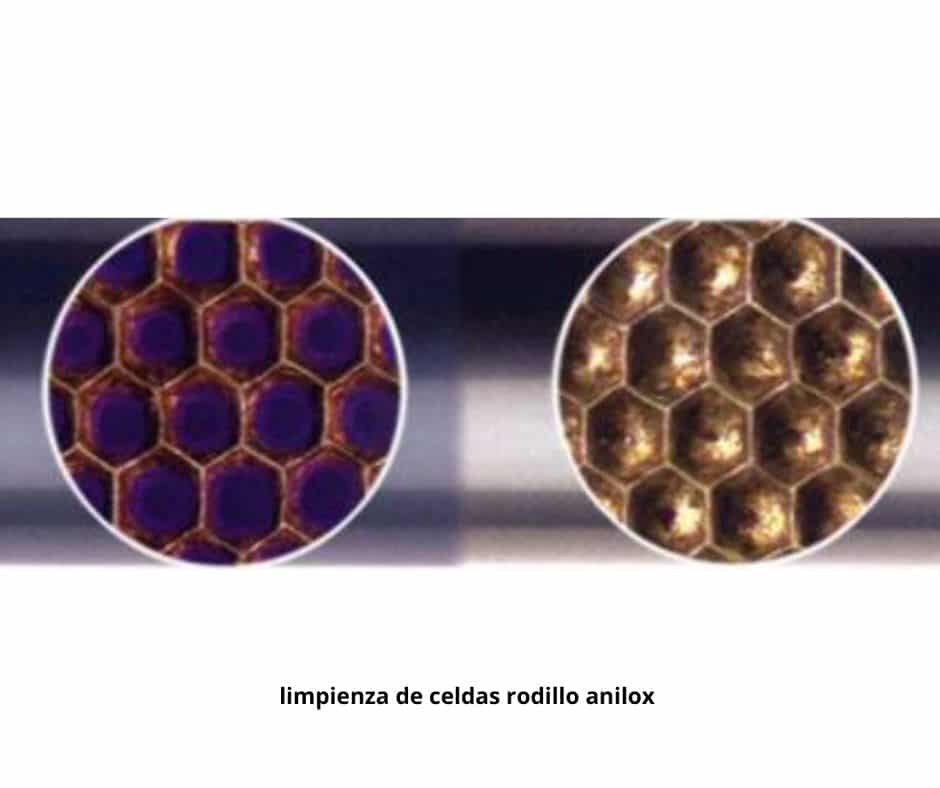 limpieza de celdas rodillo anilox